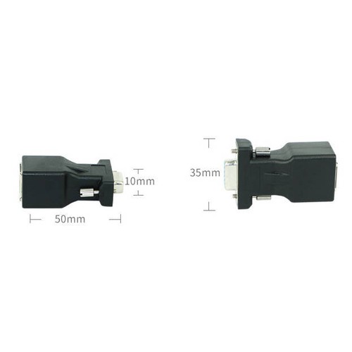 SYSTEM-S Ethernet VGA Over IP Converter 2x VGA Plug For Lan RJ45 Jack 20m - Picture 8 of 10