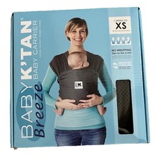 Baby K'Tan Breeze Baby Carrier XS Charcoal Gray Color. EUC 