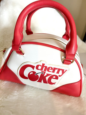 Women s Novelty Bag, Cherry Coke Cola Design, Skinnydip Red/White, NWT No Charm