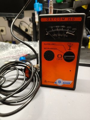 Oxycom 25D Oxygen Analyzer   Vintage Industrial Gas Measurement Device   Rare