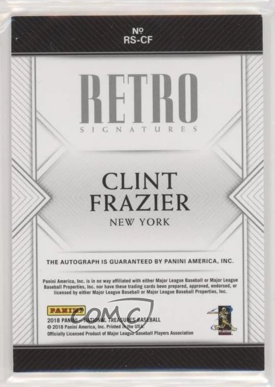 2018 Panini National Treasures Retro Signatures /99 Clint Frazier Rookie Auto RC - Image 2 of 2