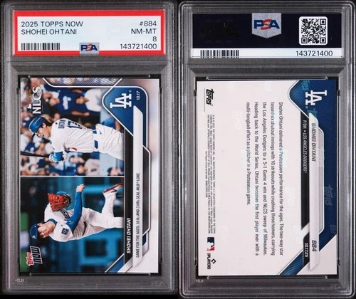 2025 Topps Now Shohei Ohtani #884 PSA 8 NLCS LA Dodgers