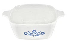 Blue Cornflower CorningWare 5 Inch Square Casseroles Model P-43-B Vintage