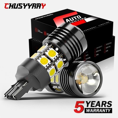 For Honda Accord Civic Sedan White 7443 LED Strobe Flashing Reverse Light 2x