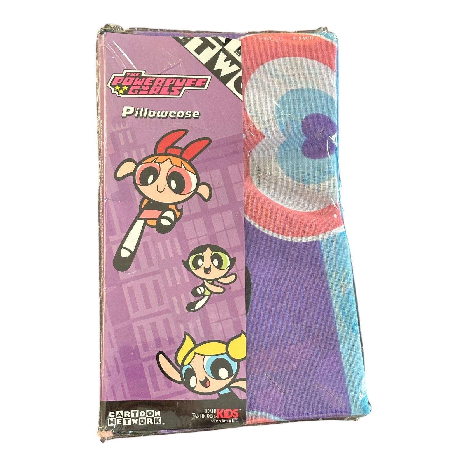 Powerpuff Girls Vintage Pillowcase 2001 Cartoon Network NOS Sealed Standard