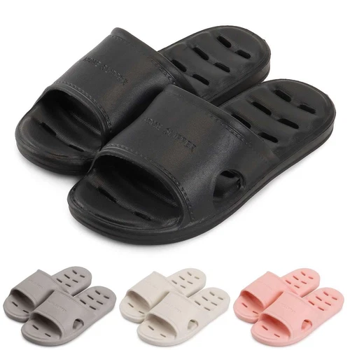 Womens Mens Soft Slippers Bath Shower Non-Slip Bathroom Sandals Outdoor Shoes
