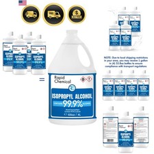 99 Isopropyl Alcohol - USP Grade - 99 Percent IPA Alcohol - 4 Pack 33.8 fl o...
