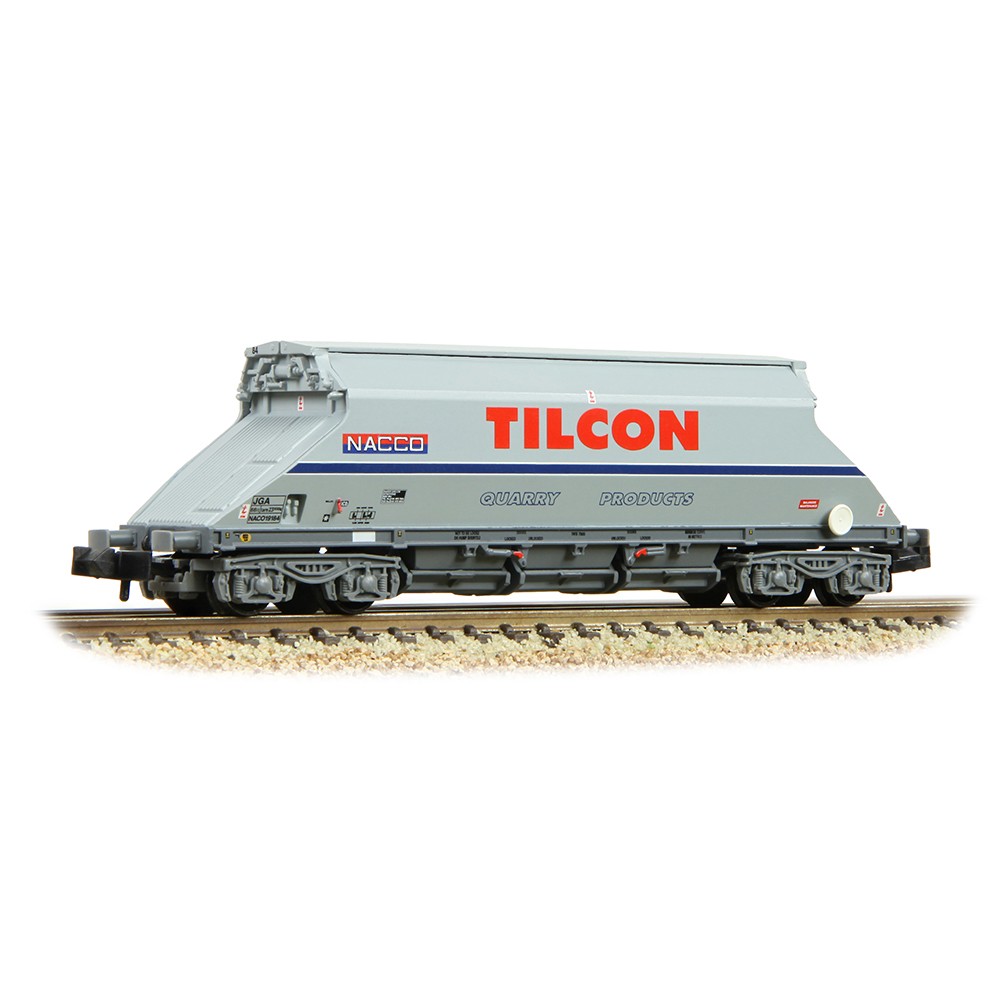 Graham Farish 377-104 N Gauge JGA Bogie Hopper with Hopper Cover Tilcon Grey NAC