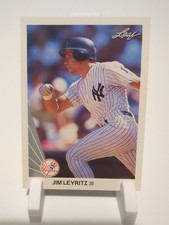 1990 Leaf - Jim Leyritz #465 (RC) NY Yankees  Rookie Card . rookie card picture