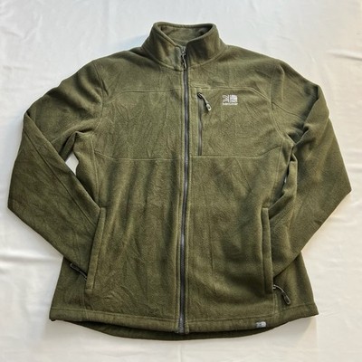 Karrimor KS-300 Fleece Full Zip Jacket Men's Large Olive Green Outdoor Hiking