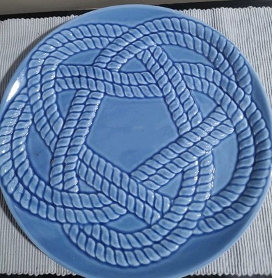 American Atelier Nautical Blue 3D Rope 13'' Round Platter 5620