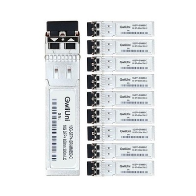 10Pcs Multi-Mode 10G SFP+ Fiber Module Network Transceiver, SR MM850nm 300m, ...
