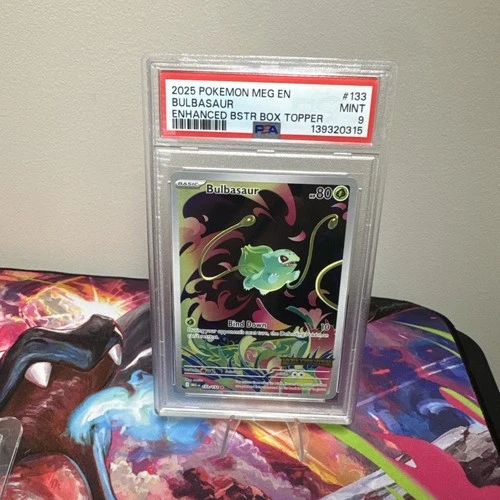 Pokemon Mega Evolutions Bulbasaur 133/132 Enhanced Topper Promo Stamped PSA 9