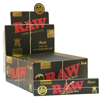 Raw Black King Size Slim Classic Rolling Papers Natural Bulk Bundle Unraffiniert
