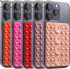 5-Pack Suction Phone Grip, Octo Cup Buddy Phone Case Mount