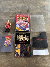 Double Dragon Nintendo NES Complete CIB Jimmy Lee Action Figure Inserts Cart Box