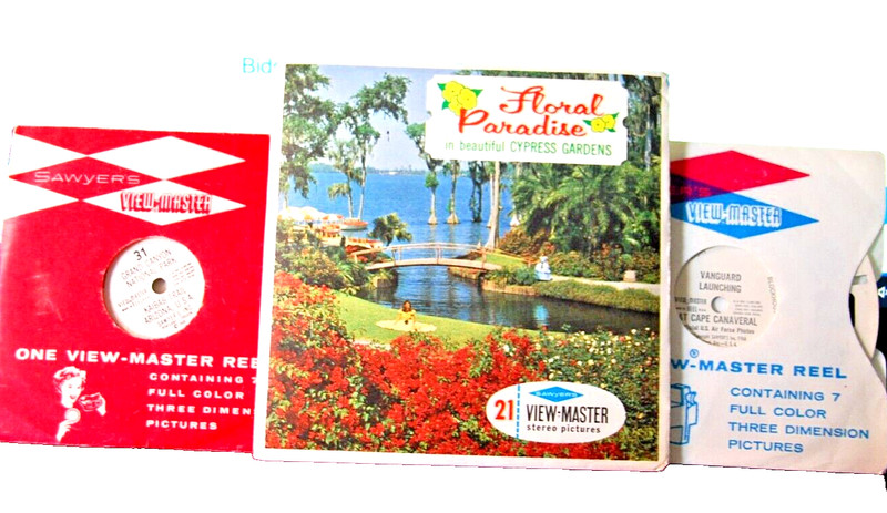 View-Master Grand Canyon Cypress Gardens Floral Paradise Cape Canaveral Reels