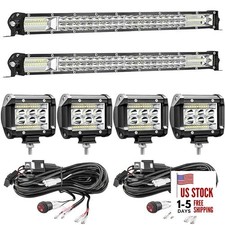 LED Light Bar Kits, 2 20 Inch Slim Light Bars, 4 4 Inch Kit 20 Inch 12V/24V