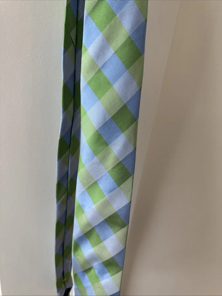 Corbata de hombre Nautica desde 1983 100 % seda azul y verde a rayas Foto 4 de 4