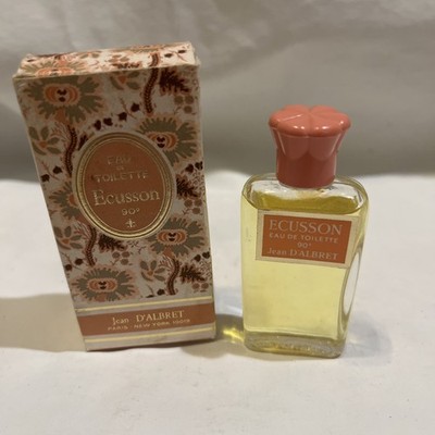 Vintage Ecusson Jean d'Albret Eau De Toilette Miniature 1950s NIB .33floz