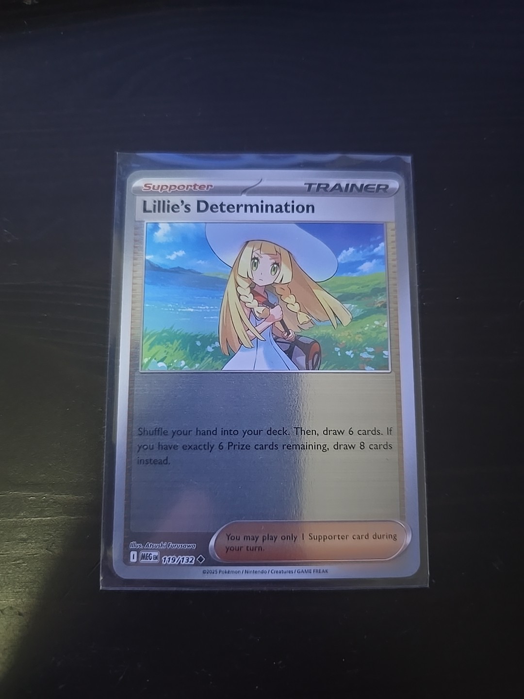 Lillie’s Determination 119/132 Uncommon Reverse Holo Pokémon Mega Evolution NM