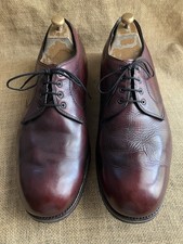 Alden 308 Burgundy Shrunken Calf Plain Toe Dover Derby Shoes UK 12 US 13 CE