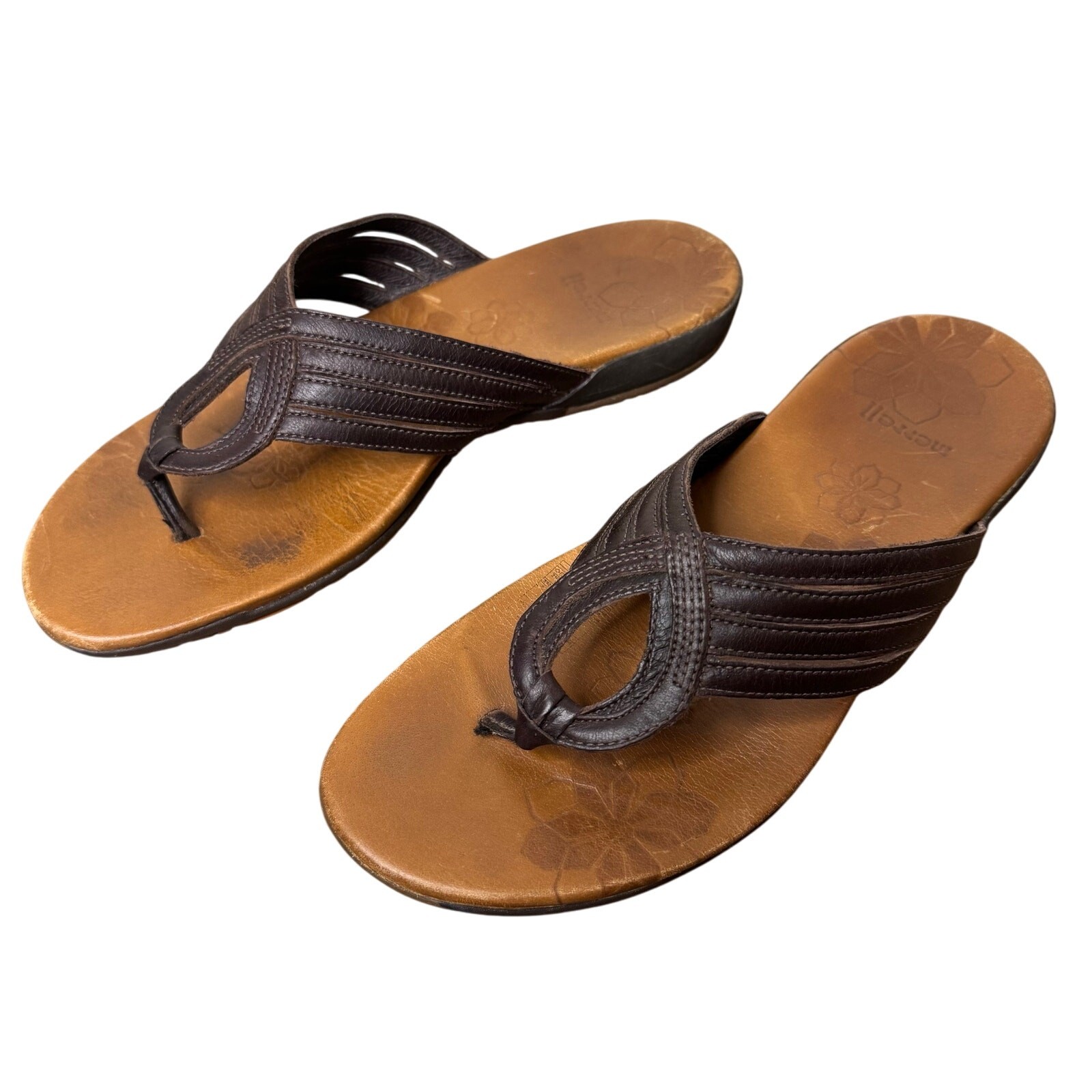 Merrell Perizoma Sandalo Lidia Mogano Marrone Donna Taglia 9? Pelle J46304 LEGGI