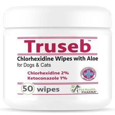 Chlorhexidine Ketoconazole Wipes for Dogs, Cats, Horses - 50 Count
