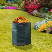 80 Gal Reusable Garden Waste Bag Yard Leaf Lawn Trash Waste Bag W/Flexible Hoop