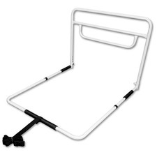 White Adjustable Bed Rail for King, Queen, Full, Twin Beds - Secure Assist