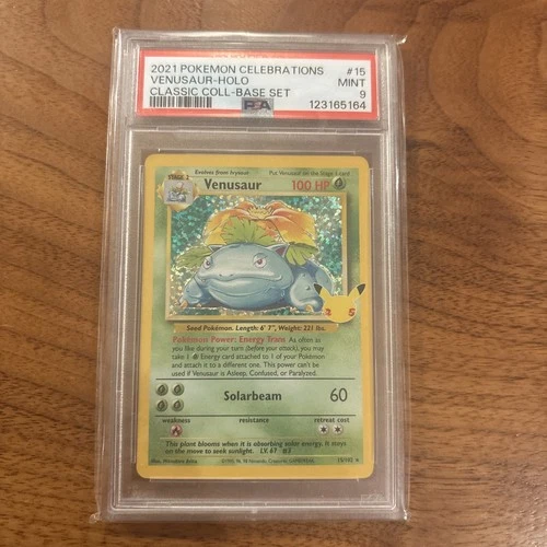 2021 Pokemon Celebrations Venusaur Holo PSA 9 MT Classic Coll Base Set #15