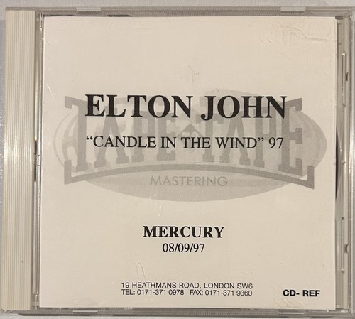 ELTON JOHN Candle In The Wind RARE 1997 UK 1-track Promo radio reference CD-R 
