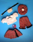 Vintage Cabbage Patch Doll Traveler Scottish Skirt Scarf Belt Blouse Tam 3D Paci