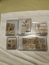 Stampin' UP Brand New Lot Of 5 Sets Of Stamp Sets In Clamshells Retired 