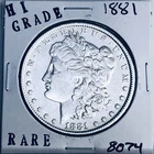 1881 MORGAN SILVER DOLLAR HI GRADE GENUINE U.S. MINT RARE COIN 8074