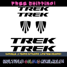 Trek Bicycle Vinyl Decal Sticker frame Pack Road Bike, MTB, Cycling Made in USA