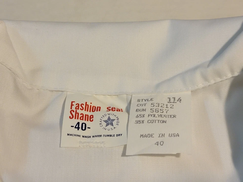 Vtg. 1980's Fashion Seal White Lab Coat People's Drug Store Pharmacist Size 40 - Image 3 of 4