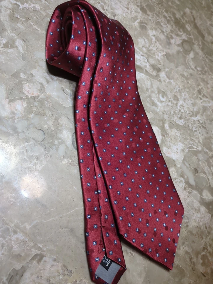 Ettore Bugatti галстук красный абстрактный 57L 4 «W 100% шелк сделано в Италии галстук РЕДКАЯ ярлык - Изображение 3 из 4