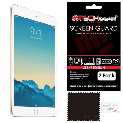 2 Pack TECHGEAR Screen Protector Guard Covers for Apple iPad Mini 5 2019 Mini 4