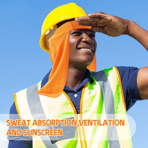 6 -Pieces Elastic Hard Hat Sun Shield, Helmet Liner with Neck Shade Cooling Caps - 第 2/8 張圖片