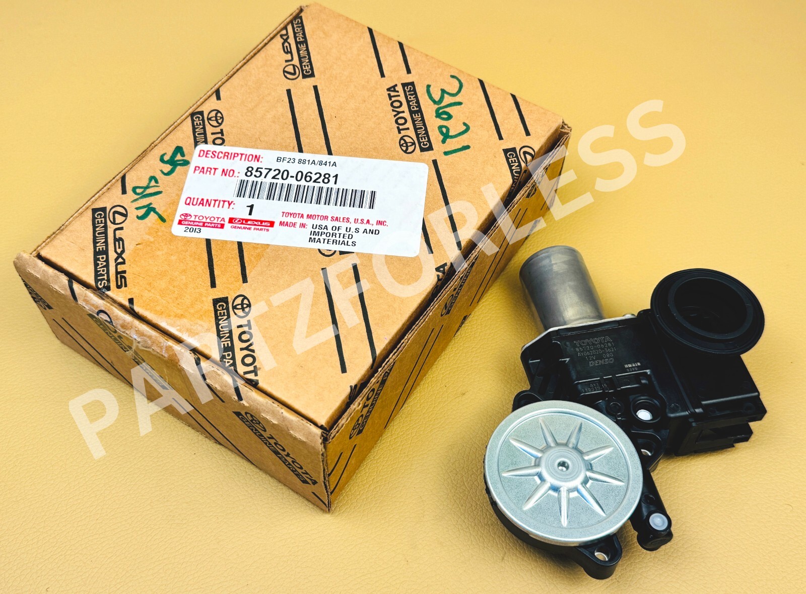 85720-06281 TOYOTA GENUINE MOTOR ASSY, POWER WINDOW REGULATOR, LH 