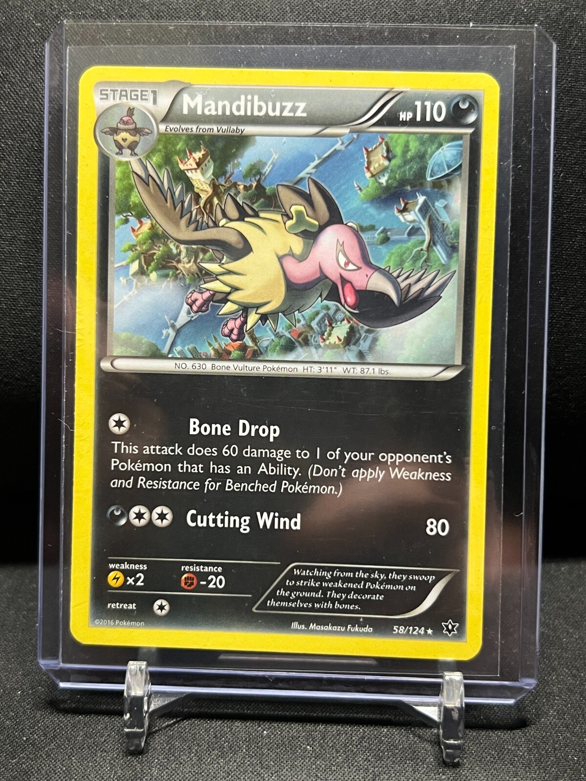 Mandibuzz 58/124 Rare Pokémon 2016 Fates Collide LP