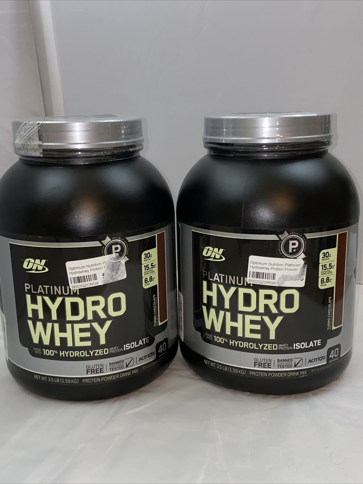2 Optimum Nutrition Platinum Hydro Whey TURBO CHOCOLATE 3.5 lbs Protein Powder