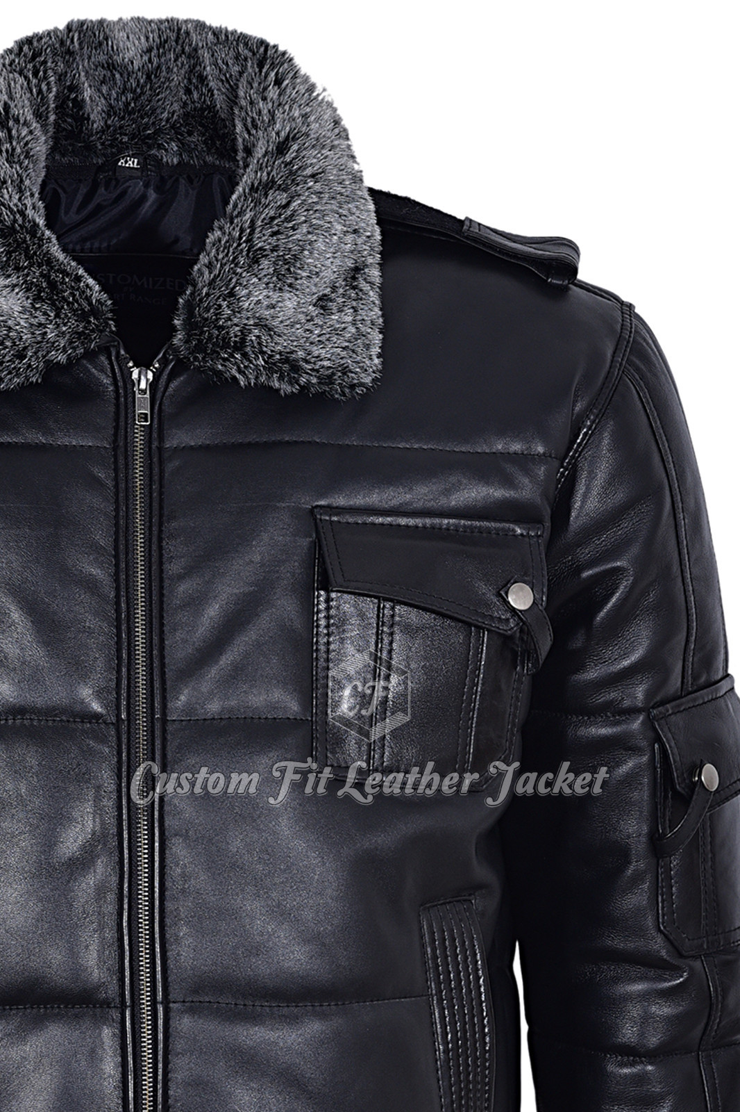 Horse Pilot Mens Long Sleeve Puffer Jacket Fahrenheit Black