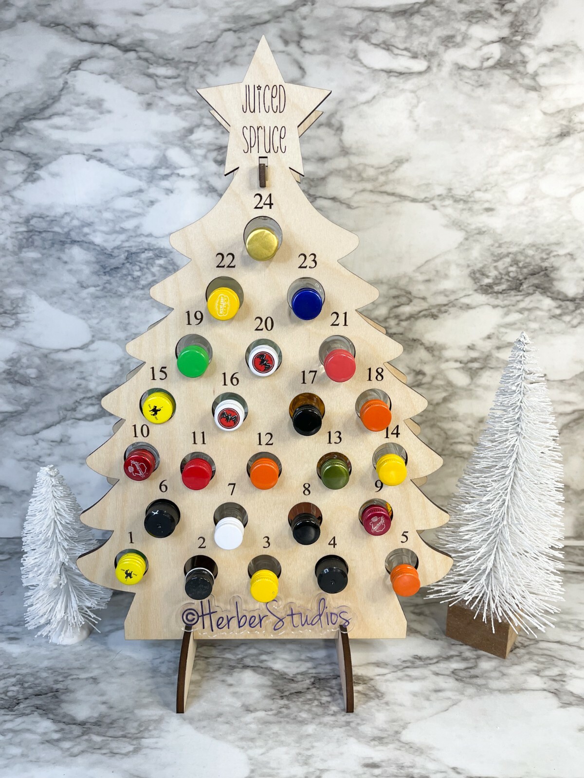 Adult Christmas Advent Calendar ~ Juiced Spruce ~ Mini Alcohol Bottle  Holder | eBay