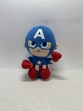 Ty Beanie Baby - Captain America Marvel 6" Stuffed Plush Toy Free Shipping