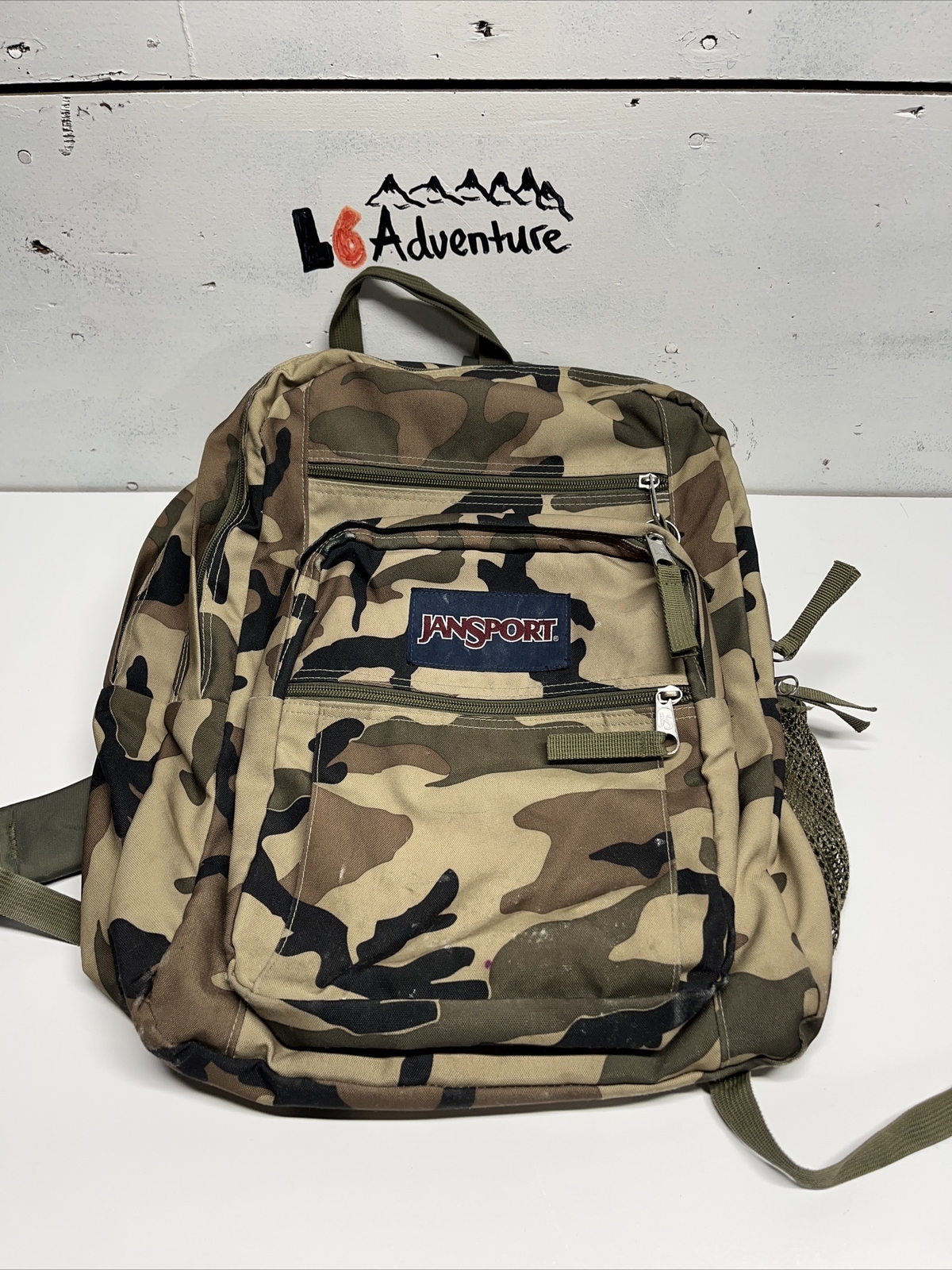 JanSport Big Student Backpack Camouflage Padded Shoul… Gem