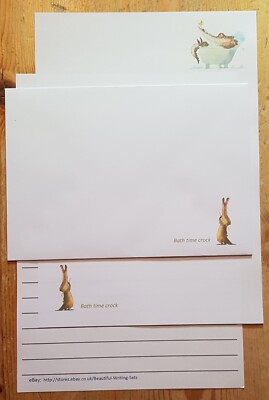 Badezeit Krokodil Brief Schreibpapier & Umschläge Schreibwaren Set