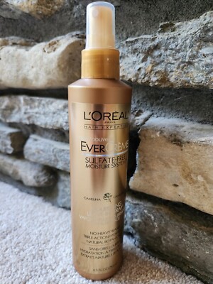 Loreal EverCreme Nourishing LEAVE-IN SPRAY 8.5 oz Triple Hydration Camelina New
