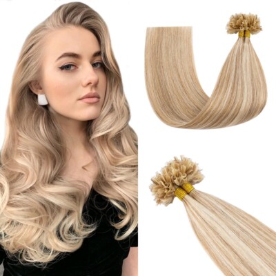 Silk-co 22'' Pre Bonded Hair Extensions 100 Strähnen Echt Remy Echthaar